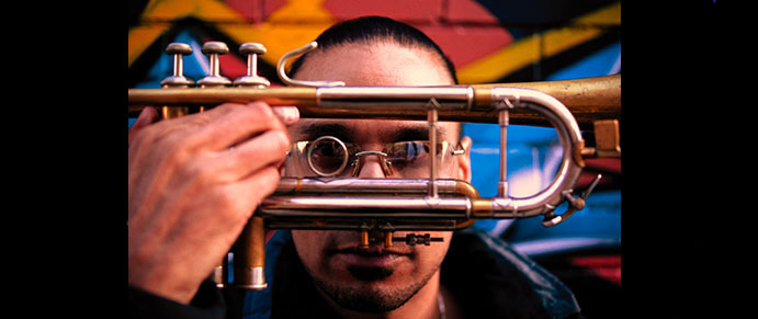 Jazz trumpeter Brownman Ali