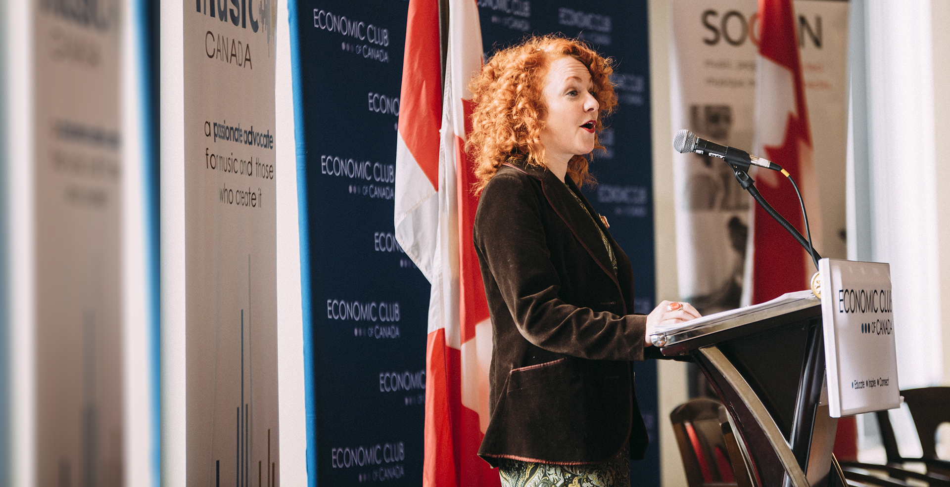 Miranda Mulholland addresses Economic Club of Canada