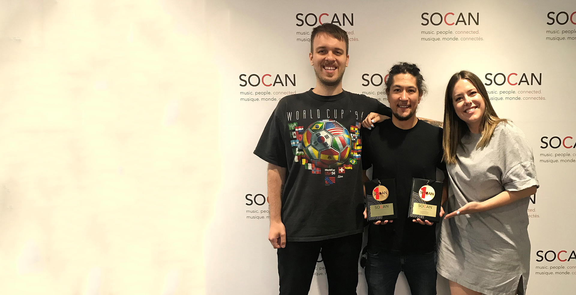SOCAN presents two No. 1 Song Awards to Universal Music Publishing Canada