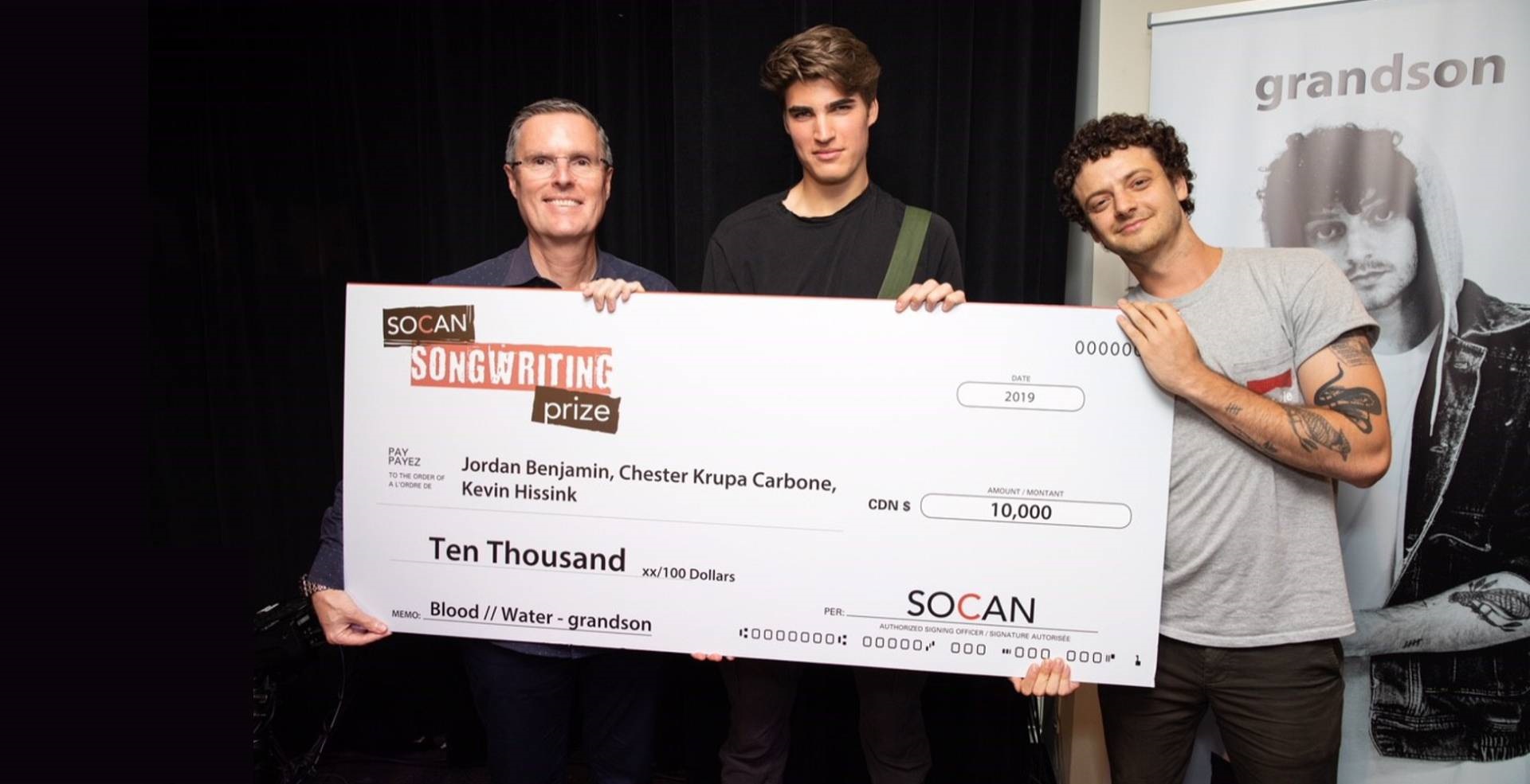 Grandson, co-writers receive $10,000, other prizes, for “Blood/Water”