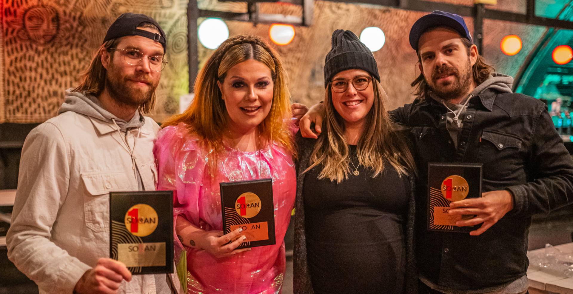 SOCAN honours Begonia, Darcys with No. 1 Song Awards