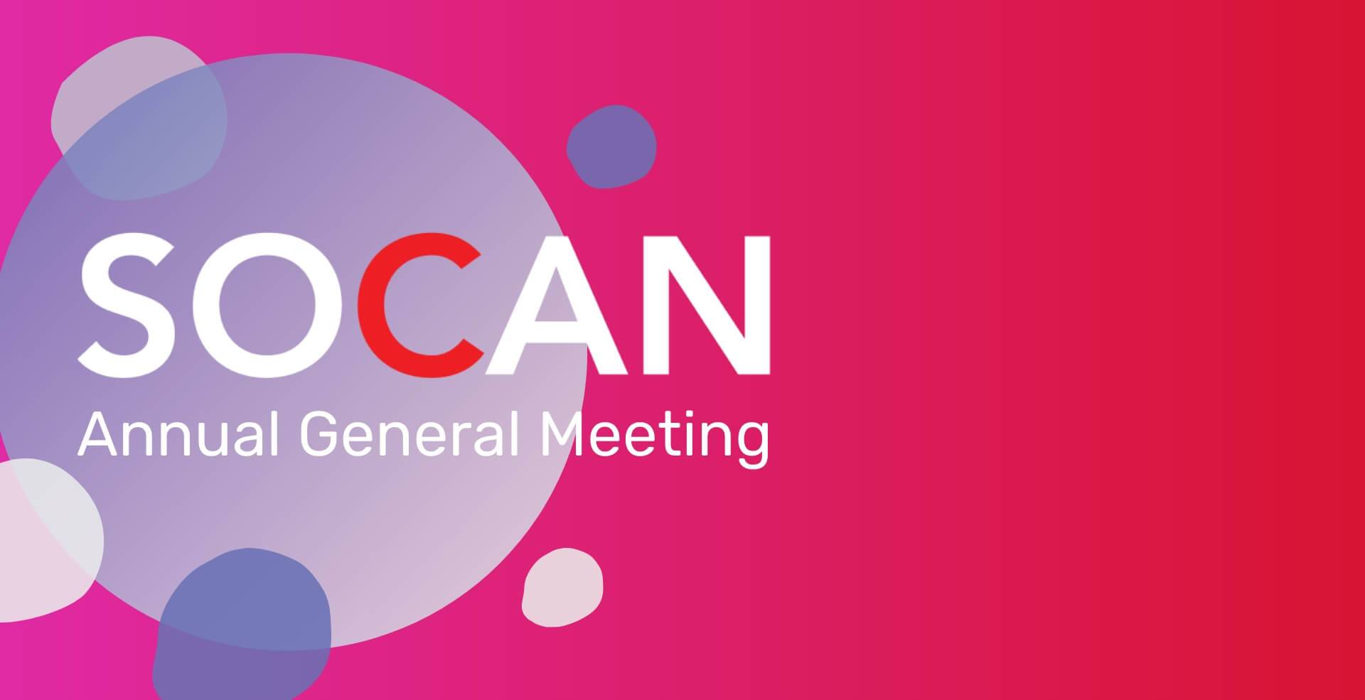 SOCAN annual general meeting postponed until Fall