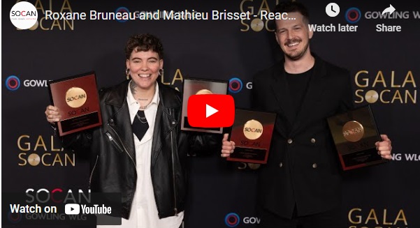 Roxanne Bruneau, Mathieu Brisset, Gala SOCAN, 2023