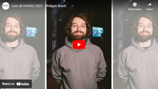 Gala de l'ADISQ, 2023, Entrevue, Philippe Brach