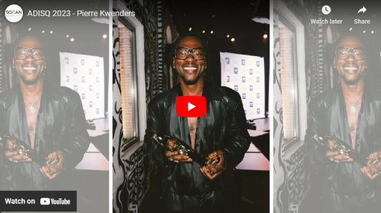 ADISQ, Gala, 2023, SOCAN, Interview, Pierre Kwenders