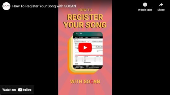 How To Register Your Song With SOCAN