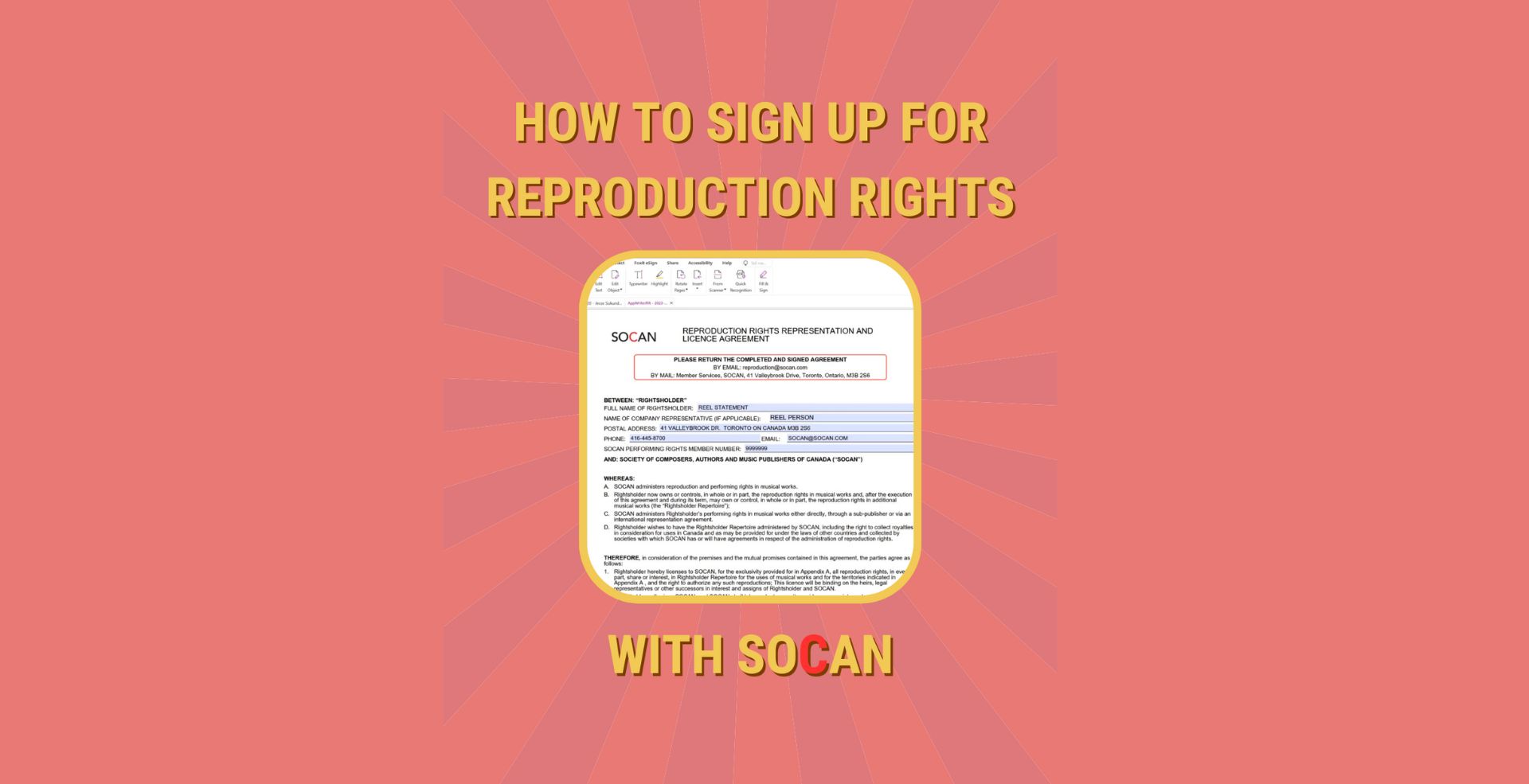 Video: How to sign up for reproduction rights with SOCAN