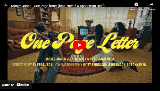 Quebec, Rap, 2025, Mosez Jones, One Page Letter, video