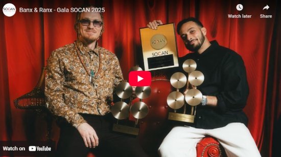 Gala SOCAN, 2025, interview, Banx & Ranx