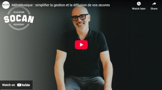 SOCAN Academy, MetaMusique, Pierre B. Gourde, interview, entrevue, metadata